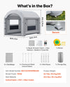 VEVOR Inflatable Paint Booth, 13 x 10 x 9 ft, Portable Spray Booth with 750W Powerful Blower and Large Filter Cotton, Arched Roof Blow Up Painting Tent for Bike, Motorcycle, and Furniture, Gray