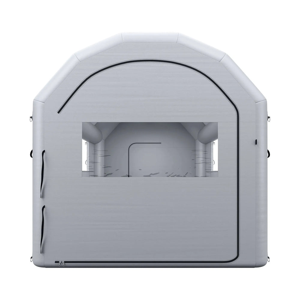 VEVOR Inflatable Paint Booth, 13 x 10 x 9 ft, Portable Spray Booth with 750W Powerful Blower and Large Filter Cotton, Arched Roof Blow Up Painting Tent for Bike, Motorcycle, and Furniture, Gray