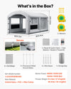 VEVOR Inflatable Paint Booth, 20 x 10 x 8 ft, Portable Spray Booth with 480W+750W Blowers and Large Filter Cotton, Arched Roof Blow Up Painting Tent for ATV, Motorcycle, and Medium Furniture, Gray