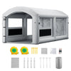VEVOR Inflatable Paint Booth, 20 x 10 x 8 ft, Portable Spray Booth with 480W+750W Blowers and Large Filter Cotton, Arched Roof Blow Up Painting Tent for ATV, Motorcycle, and Medium Furniture, Gray