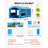 VEVOR Inflatable Paint Booth, 20 x 10 x 8 ft, Portable Spray Booth with 480W+750W Blowers and Large Filter Cotton, Arched Roof Blow Up Painting Tent for ATV, Motorcycle, and Medium Furniture, Blue