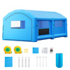 VEVOR Inflatable Paint Booth, 23 x 13 x 9 ft, Portable Spray Booth with 480W+750W Blowers and Large Filter Cotton, Arched Roof Blow Up Painting Tent for Mid-Size Pickup Truck, Large Furniture, Blue