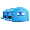VEVOR Inflatable Paint Booth, 26 x 15 x 10 ft, Portable Spray Booth with 750W+950W Blowers and Large Filter Cotton, Arched Roof Blow Up Painting Tent for Full-Size Pickup Truck, Small Speedboat, Blue
