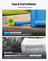 VEVOR Inflatable Paint Booth, 13.1 x 8.2 x 8.2 ft, Portable Spray Booth with 750W Powerful Blower and Large Filter Cotton, Blow Up Painting Tent for Bike, Motorcycle, and Small Furniture, Blue