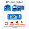 VEVOR Inflatable Paint Booth, 20 x 10 x 8 ft, Portable Spray Booth with 480W+750W Blowers, Large Filter Cotton, Changing Area, Arched Roof Painting Tent for Bike, Motorcycle, and Furniture, Blue