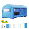 VEVOR Inflatable Paint Booth, 20 x 10 x 8 ft, Portable Spray Booth with 480W+750W Blowers, Large Filter Cotton, Changing Area, Arched Roof Painting Tent for Bike, Motorcycle, and Furniture, Blue
