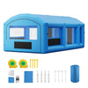 VEVOR Inflatable Paint Booth, 23 x 13 x 9 ft, Portable Spray Booth with 480W+750W Blowers, Large Filter Cotton, Changing Area, Arched Roof Painting Tent for ATV, Motorcycle, Medium Furniture, Blue