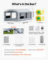 VEVOR Inflatable Paint Booth, 26 x 15 x 10 ft, Portable Spray Booth with 750W+950W Blowers, Large Filter Cotton, Changing Area, Arched Roof Painting Tent for Mid-Size Pickup, Large Furniture, Gray