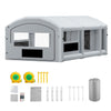 VEVOR Inflatable Paint Booth, 26 x 15 x 10 ft, Portable Spray Booth with 750W+950W Blowers, Large Filter Cotton, Changing Area, Arched Roof Painting Tent for Mid-Size Pickup, Large Furniture, Gray