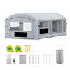 VEVOR Inflatable Paint Booth, 28 x 15 x 10 ft, Portable Spray Booth with 750W+950W Blowers, Large Filter Cotton, Changing Area, Arched Roof Painting Tent for Mid-Size Pickup, Large Furniture, Gray