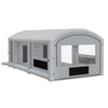 VEVOR Inflatable Paint Booth, 30 x 16 x 12 ft, Portable Spray Booth with 750W+950W Blowers, Large Filter Cotton, Changing Area, Arched Roof Painting Tent for Full-Size Pickup, Small Speedboat, Gray
