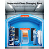 VEVOR Inflatable Paint Booth, 30 x 16 x 12 ft, Portable Spray Booth with 750W+950W Blowers, Large Filter Cotton, Changing Area, Arched Roof Painting Tent for Full-Size Pickup, Small Speedboat, Blue