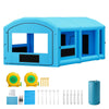 VEVOR Inflatable Paint Booth, 30 x 16 x 12 ft, Portable Spray Booth with 750W+950W Blowers, Large Filter Cotton, Changing Area, Arched Roof Painting Tent for Full-Size Pickup, Small Speedboat, Blue