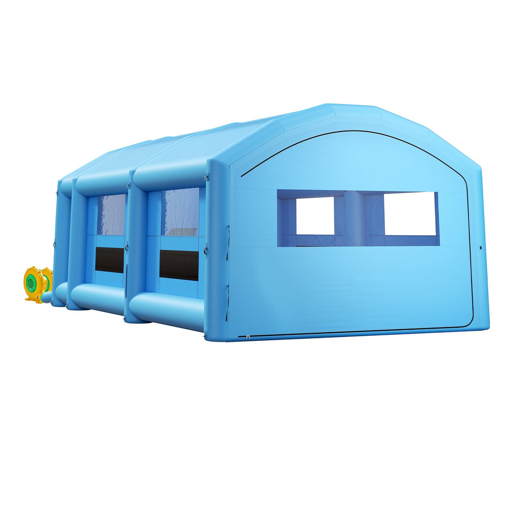 VEVOR Inflatable Paint Booth, 33 x 20 x 13 ft, Portable Spray Booth with 950W+1100W Blowers, Large Filter Cotton, Changing Area, Arched Roof Painting Tent for Full-Size Pickup Truck, Small Speedboat