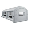VEVOR Inflatable Paint Booth, 39 x 16 x 13 ft, Portable Spray Booth with 950W+1100W Blowers, Large Filter Cotton, Changing Area, Arched Roof Painting Tent for Heavy-Duty Pickup Truck and Van, Gray