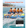 VEVOR Towable Tube for Boating, 4 Riders Inflatable Boat Tubes and Towables, 680 lbs Capacity Water Sport Towable Tube for Boat to Pull - with Fins, Full Nylon Cover, Padded Handles & Safety Valve