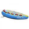 VEVOR Towable Tube for Boating, 4 Riders Inflatable Boat Tubes and Towables, 680 lbs Capacity Water Sport Towable Tube for Boat to Pull - with Fins, Full Nylon Cover, Padded Handles & Safety Valve