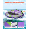 VEVOR Towable Tubes for Boating, 2-Rider Inflatable Boat Tubes and Towables, 340lbs Capacity Water Sport Tube for Boat to Pull - with Anti-Slip Pad, Full Nylon Cover, Padded Handles & Safety Valve