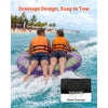 VEVOR Towable Tubes for Boating, 2-Rider Inflatable Boat Tubes and Towables, 340lbs Capacity Water Sport Tube for Boat to Pull - with Anti-Slip Pad, Full Nylon Cover, Padded Handles & Safety Valve