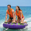 VEVOR Towable Tubes for Boating, 2-Rider Inflatable Boat Tubes and Towables, 340lbs Capacity Water Sport Tube for Boat to Pull - with Anti-Slip Pad, Full Nylon Cover, Padded Handles & Safety Valve