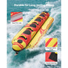 VEVOR Towable Tubes for Boating, 5 Riders Inflatable Boat Tubes and Towables, 850 lbs Capacity Water Sport Tube for Boat to Pull - with Full Nylon Cover, Padded Grip Handles & Safety Valve