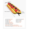 VEVOR Towable Tubes for Boating, 5 Riders Inflatable Boat Tubes and Towables, 850 lbs Capacity Water Sport Tube for Boat to Pull - with Full Nylon Cover, Padded Grip Handles & Safety Valve