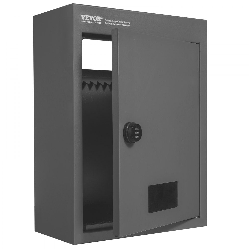 VEVOR Through The Wall Drop Box, Heavy Duty Steel Through The Wall Mailbox with 2.8-7.9" 13" Combination Lock, 12.5x6.3x16.9 Mail Drop Box, Dark Gray