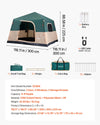 VEVOR Camping Tent, 6 Person Inflatable Cabin Tent with Rechargeable Pump, TPU Air Tube & 4 Large Mesh Windows, Portable Easy Setup Waterproof with Carry Bag for Family Outdoor Camping & Hiking, Green