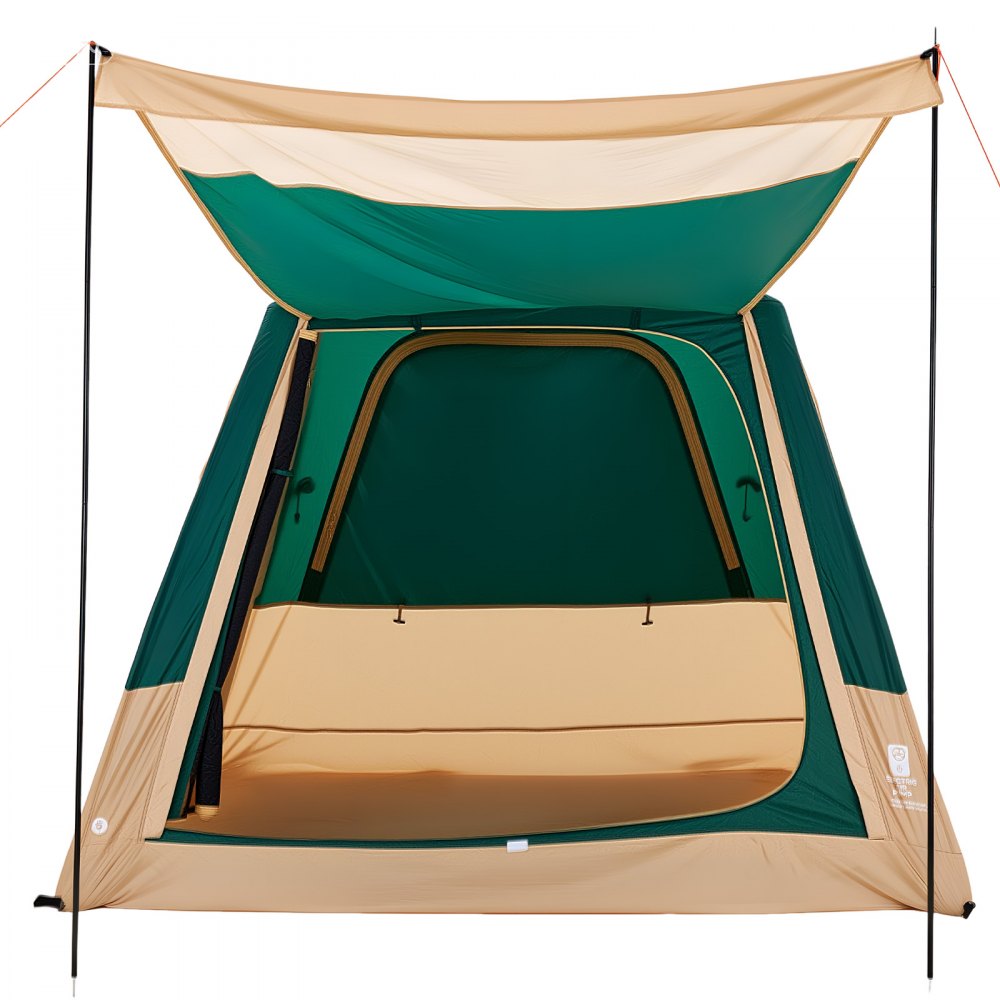 VEVOR Camping Tent, 4 Person Inflatable Cabin Tent with Rechargeable Pump, TPU Air Tube & 5 Large Mesh Windows, Portable Easy Setup Waterproof with Carry Bag for Family Outdoor Camping & Hiking, Green