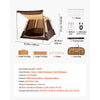 VEVOR Camping Tent, 4 Person Inflatable Cabin Tent with Rechargeable Pump, TPU Air Tube & 5 Large Mesh Windows, Portable Easy Setup Waterproof with Carry Bag for Family Outdoor Camping & Hiking, Beige