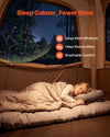VEVOR Camping Tent, 4 Person Inflatable Cabin Tent with Rechargeable Pump, TPU Air Tube & 5 Large Mesh Windows, Portable Easy Setup Waterproof with Carry Bag for Family Outdoor Camping & Hiking, Beige