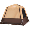 VEVOR Camping Tent, 4 Person Inflatable Cabin Tent with Rechargeable Pump, TPU Air Tube & 5 Large Mesh Windows, Portable Easy Setup Waterproof with Carry Bag for Family Outdoor Camping & Hiking, Beige