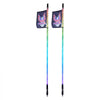 VEVOR 2 PCS 5 FT Whip Light, APP & RF Remote Control Led Whip Light, Waterproof 360° Spiral RGB Chasing Lighted Whips with 4 Flags, for UTVs, ATVs, Motorcycles, RZR, Can-am, Trucks, Off-road, Go-karts