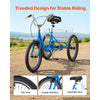 VEVOR Adult Tricycle 20 inch Trike for Adult 3 Wheel Cruiser Bike, with Cargo Basket, Adjustable Seat, and Double-Wall Wheel Rims, Carbon Steel Shopping Picnic Tricycles for Women, Men, Seniors