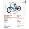 VEVOR Adult Tricycle 20 inch Trike for Adult 3 Wheel Cruiser Bike, with Cargo Basket, Adjustable Seat, and Double-Wall Wheel Rims, Carbon Steel Shopping Picnic Tricycles for Women, Men, Seniors
