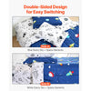 VEVOR Kids Comforter Set, 5 Pieces, Twin Bedding Sets with 1 Comforter, 1 Flat Sheet, 1 Fitted Sheet, 2 Pillowcases, Soft Microfiber & Space Printed, Bedding Comforter Sets for Boys Girls Teen