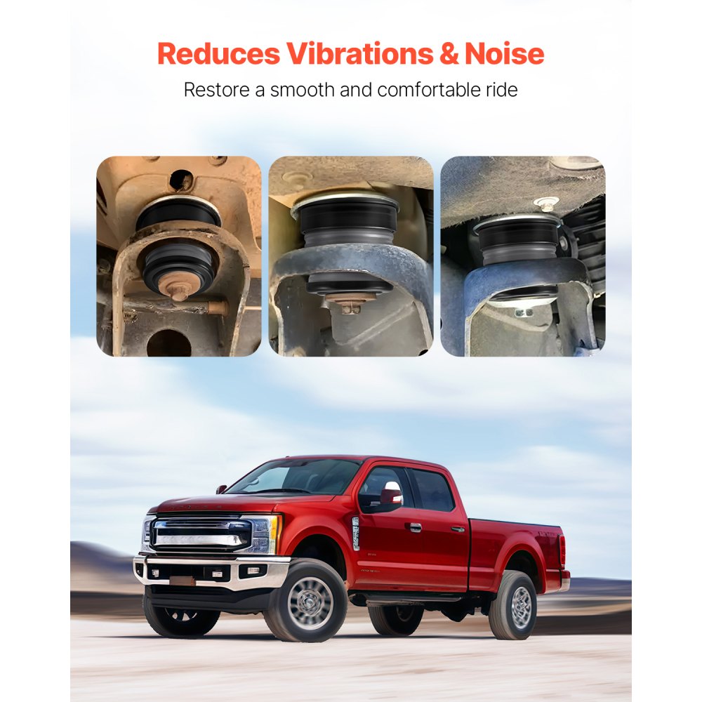 VEVOR Body Mount Bushing Kit, Compatible with 2008-2016 F250 F350 Super Duty, 48 PCS Silicone Body Mount Kit, Quick Replacement, Durable Components for Improving Bumpy Driving Performance, Gray