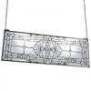 VEVOR Stained Glass Window Panel, 35.2" x 13" Tiffany Style Hanging Transom Window Panel with Chain, Large Horizontal Rectangle Stain Glass, Vintage Traditional Art Handcrafts for Kitchen Home Decor