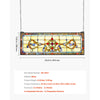 VEVOR Stained Glass Window Panel, 32" x 11" Tiffany Style Hanging Transom Window Panel with Chain, Large Horizontal Rectangle Stain Glass, Vintage Traditional Art Handcrafts for Kitchen Home Decor