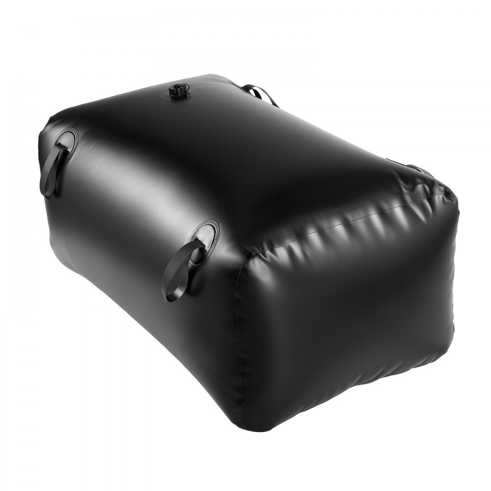 VEVOR Water Storage Bladder, 63.4 Gal Collapsible Water Storage Bag, Wear-Resistant 1000D PVC Soft Waters Bag, Leakproof Camping Tank Containers for Garden Irrigation RV Emergency Use, Black