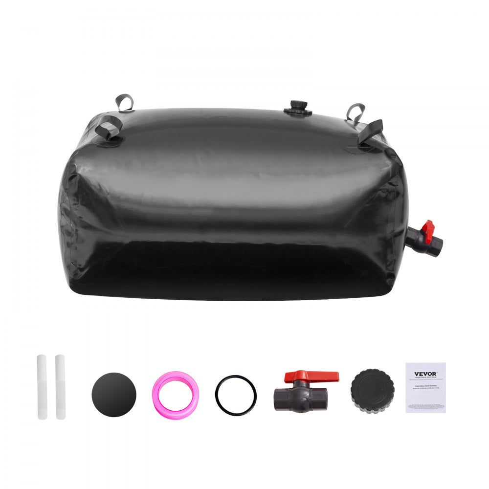VEVOR 240L/63.4 Gallon Water Storage Bladder, Portable RV Water Tank, 1000D PVC Collapsible Water Storage Containers,  Soft Water Storage Bag, Water Bladder, Fire Prevention, Camping, Emergency Water