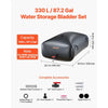VEVOR Water Storage Bladder, 87.2 Gal Collapsible Water Storage Bag, Wear-Resistant 1000D PVC Soft Waters Bag, Leakproof Camping Tank Containers for Garden Irrigation RV Emergency Use, Black
