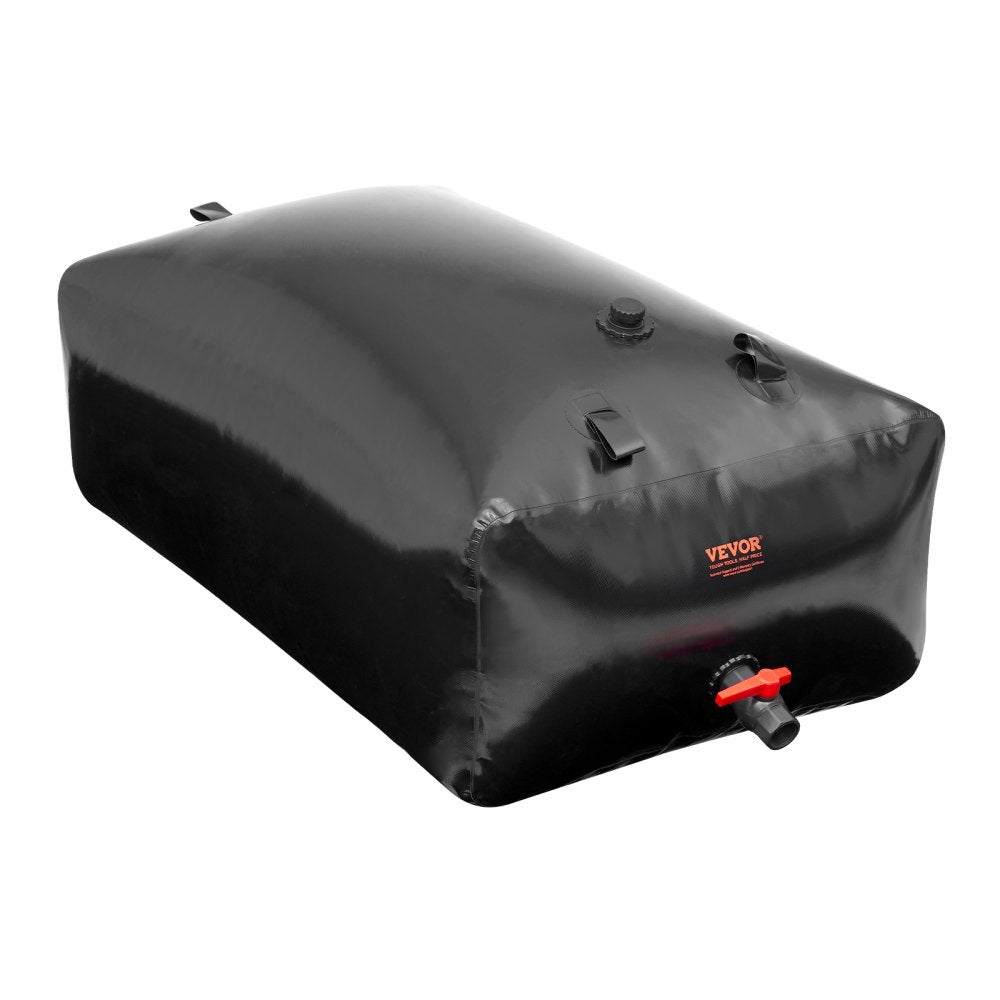 VEVOR 540L/142.7 Gallon Water Storage Bladder, RV Water Tank, 1000D PVC Collapsible Water Storage Containers, Large Capacity Soft Water Bag, Portable Water Bladder, Fire Prevention, Camping, Emergency