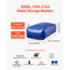 VEVOR Water Storage Bladder 264.2 Gallon Large Capacity Water Bag, Portable & Collapsible Soft Waters Container, Leakproof & Tear-Resistant PVC Emergency Waters Storage Tank for RV Truck & Outdoor Use