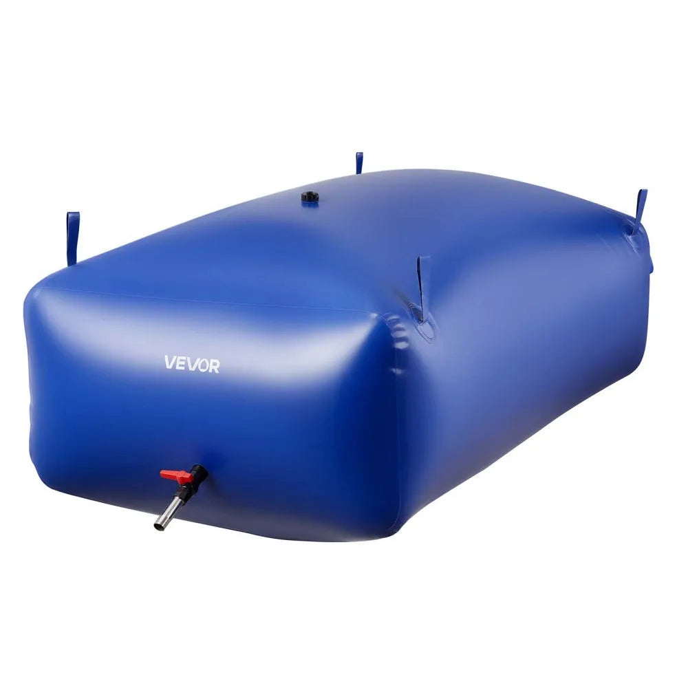VEVOR Water Storage Bladder 264.2 Gallon Large Capacity Water Bag, Portable & Collapsible Soft Waters Container, Leakproof & Tear-Resistant PVC Emergency Waters Storage Tank for RV Truck & Outdoor Use