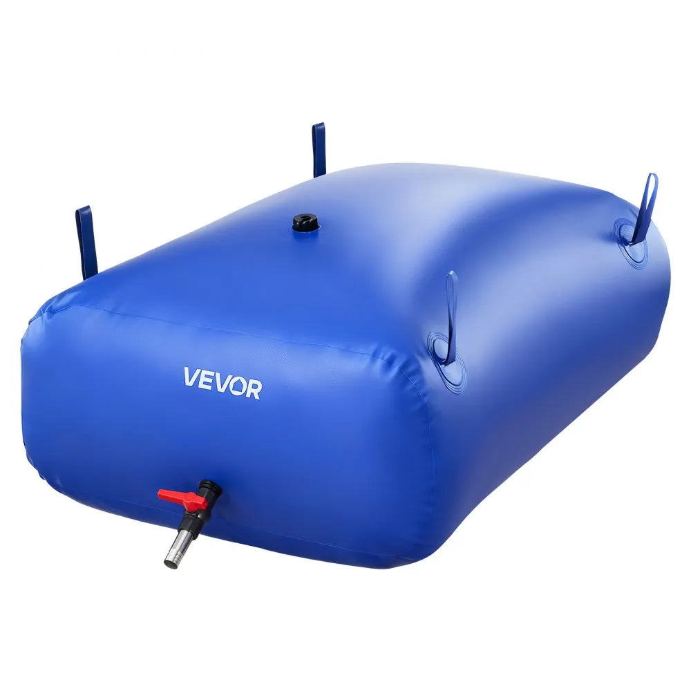 VEVOR Water Storage Bladder, 87.2 Gal Collapsible Water Storage Bag, Wear-Resistant 1000D PVC Soft Waters Bag, Leakproof Camping Tank Containers for Garden Irrigation RV Emergency Use, Blue