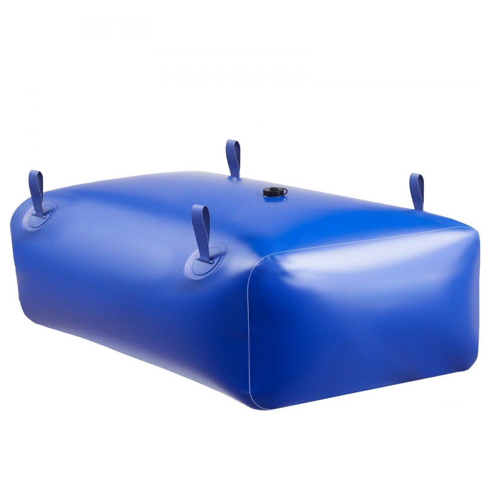 VEVOR Water Storage Bladder, 142.7 Gal Collapsible Water Storage Bag, Wear-Resistant 1000D PVC Soft Waters Bag, Leakproof Camping Tank Containers for Garden Irrigation RV Emergency Use, Blue