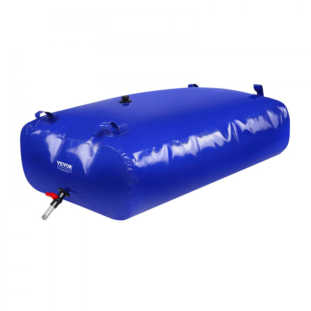 VEVOR 540L/142.7 Gallon Water Storage Bladder, RV Water Tank, 1000D Blue PVC Collapsible Water Storage Containers, Large Capacity Soft Water Bag, Portable Water Bladder, Fire Prevention, Camping