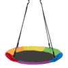 VEVOR Tree Swing, 40 Inch Saucer Swing, 750lbs Weight Capacity, 900D Oxford Fabric Swing Seat with 2 Tree Hanging Straps and Adjustable Multi-Strand Ropes, Round Swing for Kids Outdoor, Multicolor