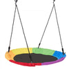 VEVOR Tree Swing, 40 Inch Saucer Swing, 750lbs Weight Capacity, 900D Oxford Fabric Swing Seat with 2 Tree Hanging Straps and Adjustable Multi-Strand Ropes, Round Swing for Kids Outdoor, Multicolor